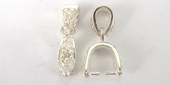 Sterling Silver Bail Briolette/Pinch CZ 18mm-findings-Beadthemup