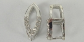 Sterling Silver Bail Briolette/Pinch CZ 14x7mm-findings-Beadthemup