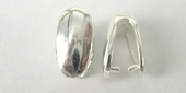 Sterling Silver Bail Briolette/Pinch 10x5.5mm 1-findings-Beadthemup