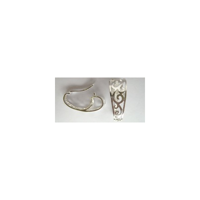 LAST ONE Sterling Silver Enhancer 12x31mm