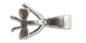 Sterling Silver Bail Briolette/Pinch with bow-findings-Beadthemup