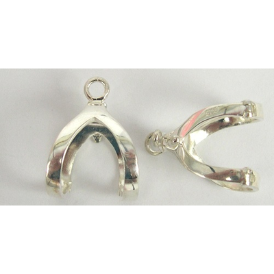 Sterling Silver Enhancer 13x19mm