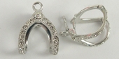 LAST ONE Sterling Silver Enhancher CZ 13x19mm-findings-Beadthemup