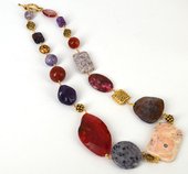 Whitsunday Rough Seas necklace 57cm KIT-wire wrap class-Beadthemup