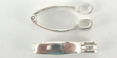 LAST ONE Sterling Silver Bail interchangable 28x5 hole/5-findings-Beadthemup