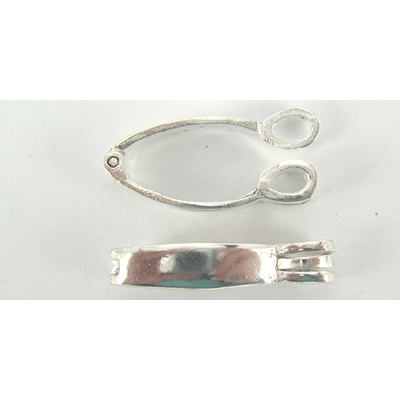 LAST ONE Sterling Silver Bail interchangable 28x5 hole/5