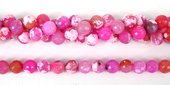 Agate Dyed pink Faceted Round 12mm beads per strand 33Beads-beads incl pearls-Beadthemup