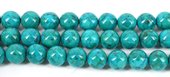Turquoise natural Polished Round 12mm strand-beads incl pearls-Beadthemup