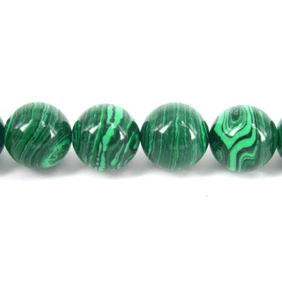 Malachite Syn.Polished Round 12mm EACH