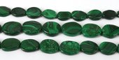 Malachite Natural Polished flat oval 18x14mm EACH-beads incl pearls-Beadthemup