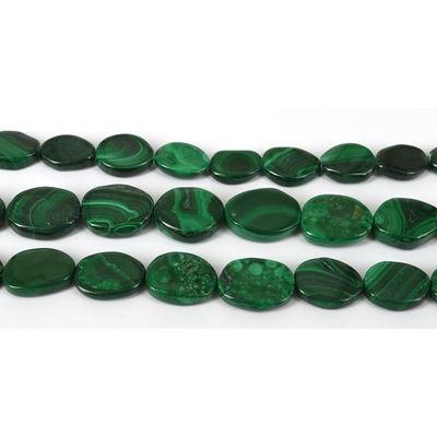 Malachite Natural Polished flat oval 18x14mm EACH