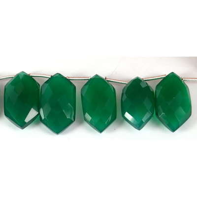 Green Onyx Shield approx 20mm PAIR