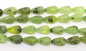 Prehnite Faceted Teardrop 12x20mm Pair-beads incl pearls-Beadthemup