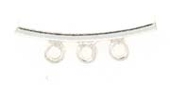 Sterling Silver Bail Tube 15mm 3 ring 2 pack-findings-Beadthemup