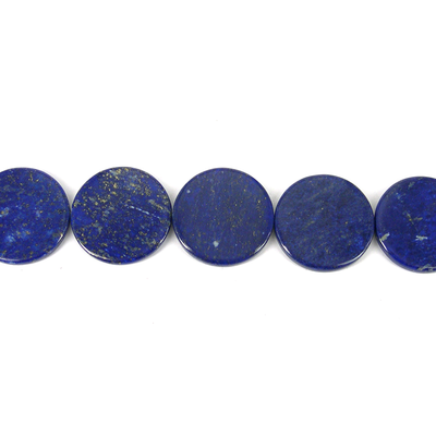 Lapis Natural Flat Round 30mm EACH