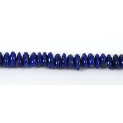 Lapis Natural Polished Roundel/Chip app 10x4mm EA