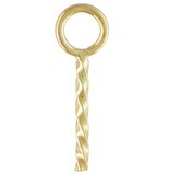 14k Gold Filled Screw Eye w/6.5mm peg 6 pack-findings-Beadthemup