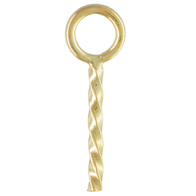 14k Gold Filled Screw Eye w/6.5mm peg 6 pack