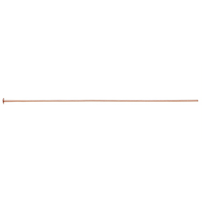 14k ROSE Gold Filled Headpin flat 0.5x50mm 10 pack