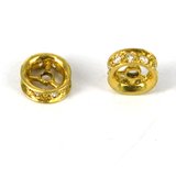 14k yellow/white Gold/Dia 0.045ct rondel-findings-Beadthemup