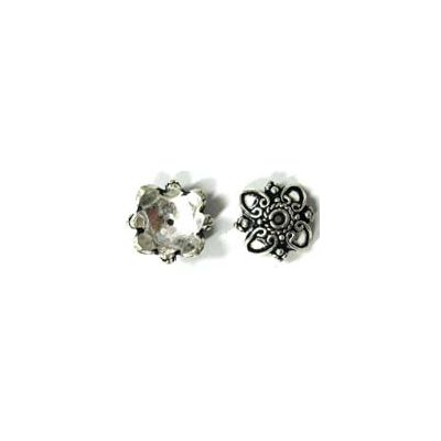 Sterling Silver Cap 20mm for 12mm bead 2 pack