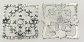 Sterling Silver Cap 20mm Square shape 2 pack-findings-Beadthemup