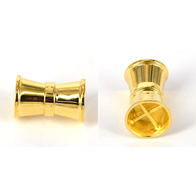 Vermeil Magnetic Clasp cone end 9x20mm