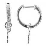 18ct Dia Earwire hoop w/pearl cup Pair-findings-Beadthemup