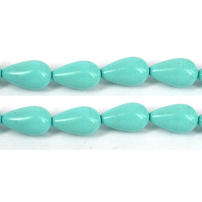 Resin Teardrop Turquoise 12x20mm EACH