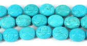 Howlite Dyed Carved Oval 20x18mm BEAD EA-beads incl pearls-Beadthemup
