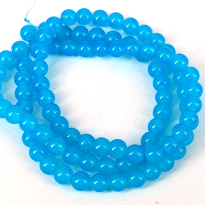 Glass bead strand 80cm long 10mm Turquoise