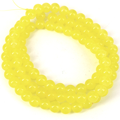 Glass bead strand 80cm long 10mm Citrus