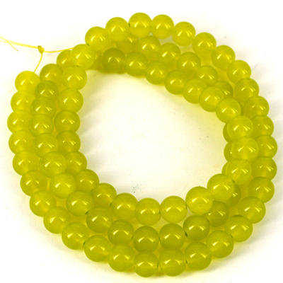 Glass bead strand 80cm long 10mm Olive
