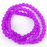 Glass bead strand 80cm long 10mm violet-glass beads-Beadthemup