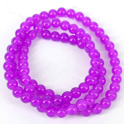 Glass bead strand 80cm long 10mm violet