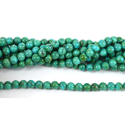 Turquoise Natural China Polished round 8mm beads per strand 51