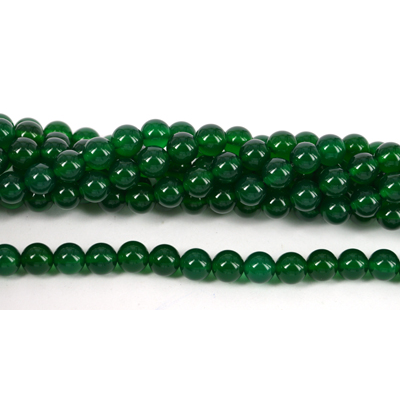 Green Agate Polished Round 8mm beads per strand 48