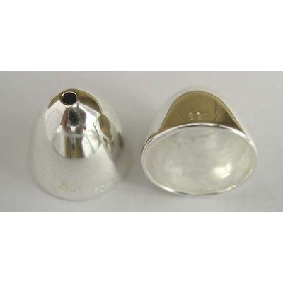 Sterling Silver Cone 13x11mm bell shape 2 pack