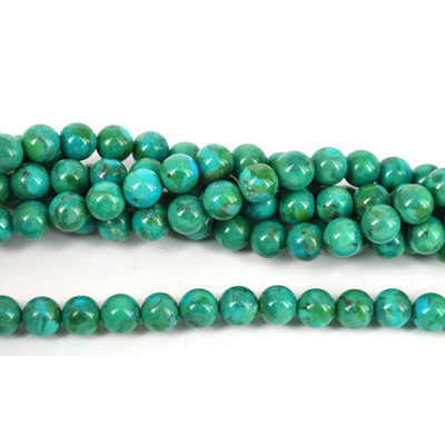 Turquoise Natural China Polished round 10mm beads per strand 41