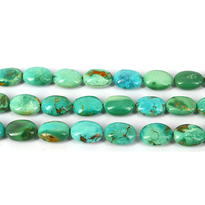Turquoise Chinese Natural Pol Nugget app 16x20mm strand 19 beads