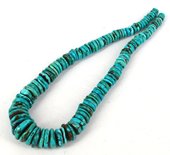 Turquoise Chinese Natural Grad disc 6-18mm strand-beads incl pearls-Beadthemup