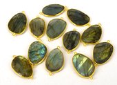 Vermeil & Labradorite connecter app 35mm incl rings EACH-beads incl pearls-Beadthemup