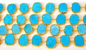 Vermeil Howlite Dyed Slice app 15x12mm EACH bead-beads incl pearls-Beadthemup