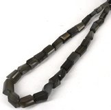 LAST STRAND Grey Moonstone Faceted Nugget Graduated  app 15x12mm-beads incl pearls-Beadthemup