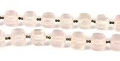 Rose Quartz Faceted Cube app 12mm EACH BEAD-beads incl pearls-Beadthemup