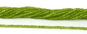 Peridot Faceted Rondel 2x3mm strand 33.5cm long-beads incl pearls-Beadthemup