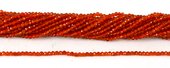Carnelian Faceted Round 2mm strand 33.5cm long-beads incl pearls-Beadthemup