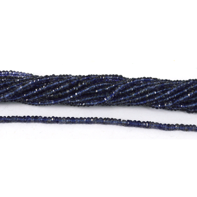 Natural Iolite Faceted Rondel 3x2mm strand