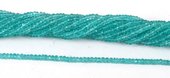 Apatite Fac Rondel 3x2mm strand-beads incl pearls-Beadthemup