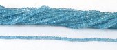 Aquamarine Faceted Rondel 3x2mm strand-beads incl pearls-Beadthemup
